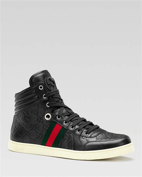 gucci shoes for men high tops black|gucci shoes top sider.